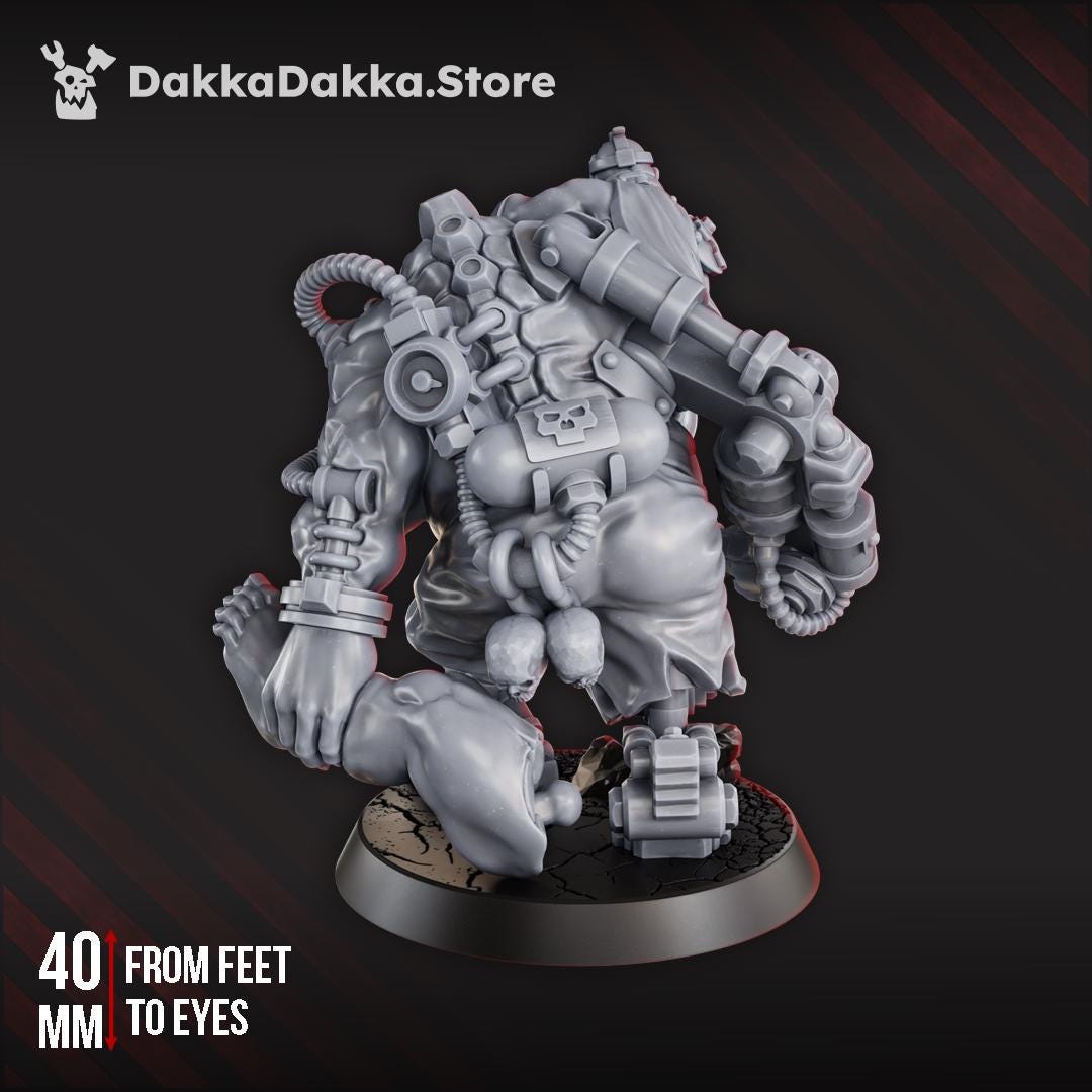 3d Printed Grimwald, the Fused Twins by DakkaDakka Miniatures