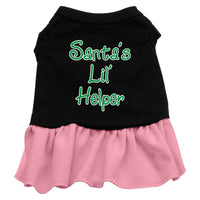Christmas Pet Dress Screen Printed, "Santa's Lil Helper"