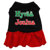 Christmas Pet Dress Screen Printed, "Hyvaa Joulua"