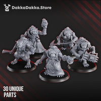 3D Printed Rat Miner Swarm by DakkaDakka Miniatures
