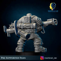 3d Printed Ork Tank Hunter by Meshbrain Labs Miniatures