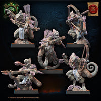 3d Printed Lizard Kin Archer Regiment x10 by Lost Kingdom Miniatures