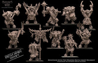 3D printed Minotaurs with Two Weapons by Avatars of War