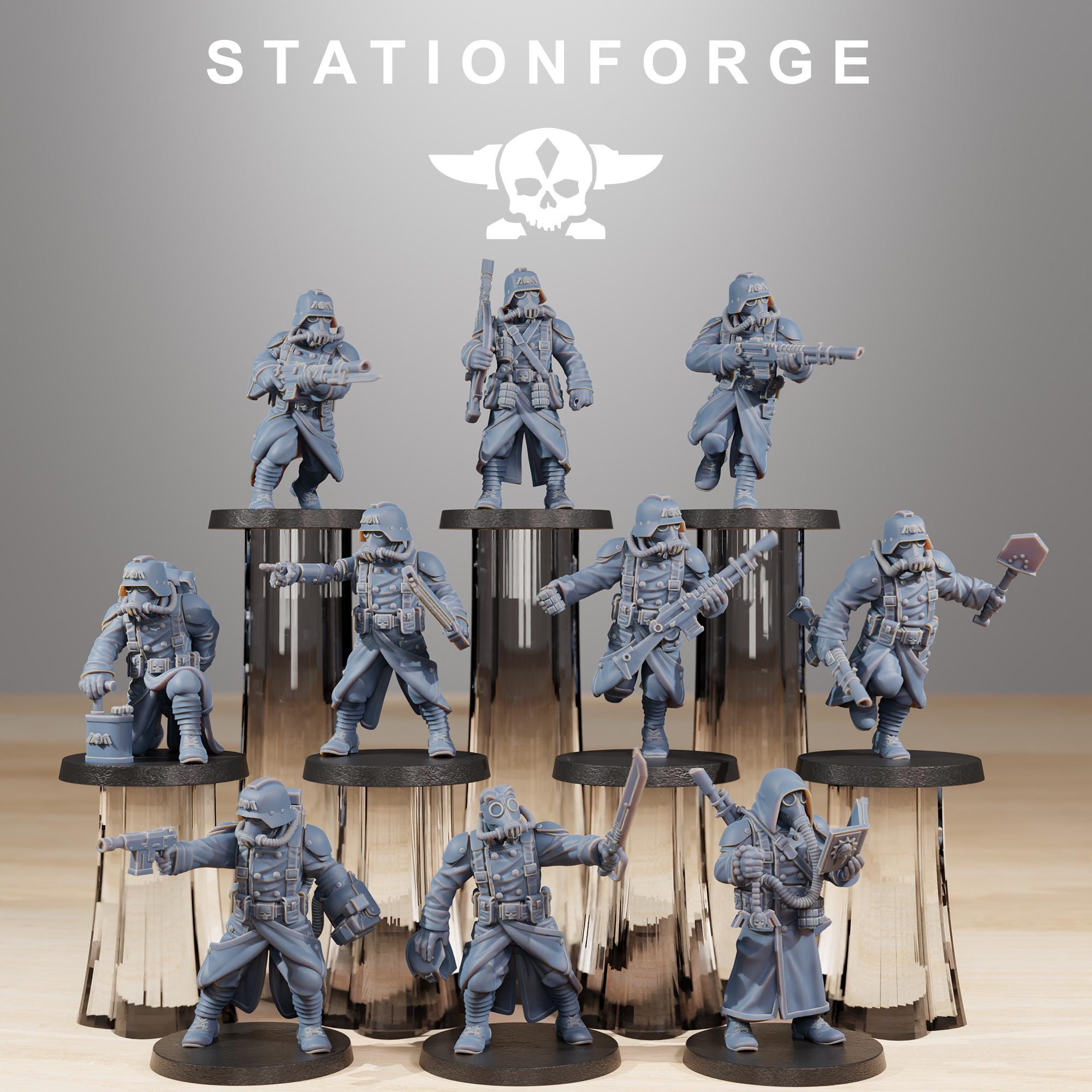 3D Printed GrimGuard Acolytes by StationForge Miniatures
