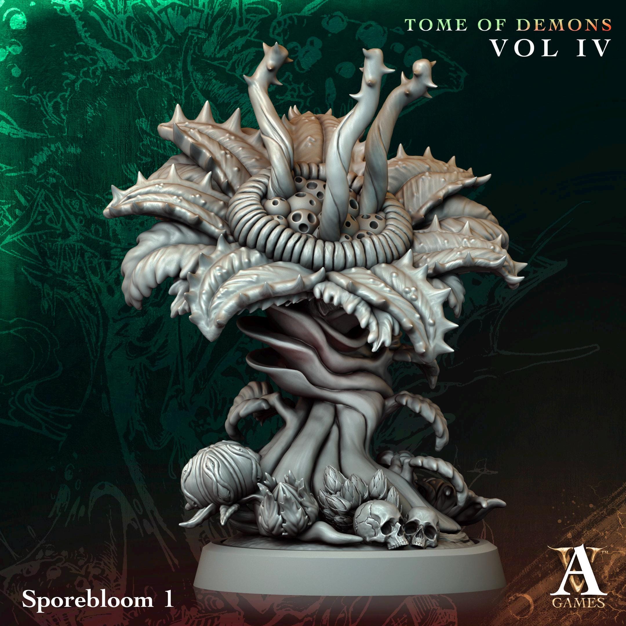 3D Printed Spore Blooms by Archvillain Games