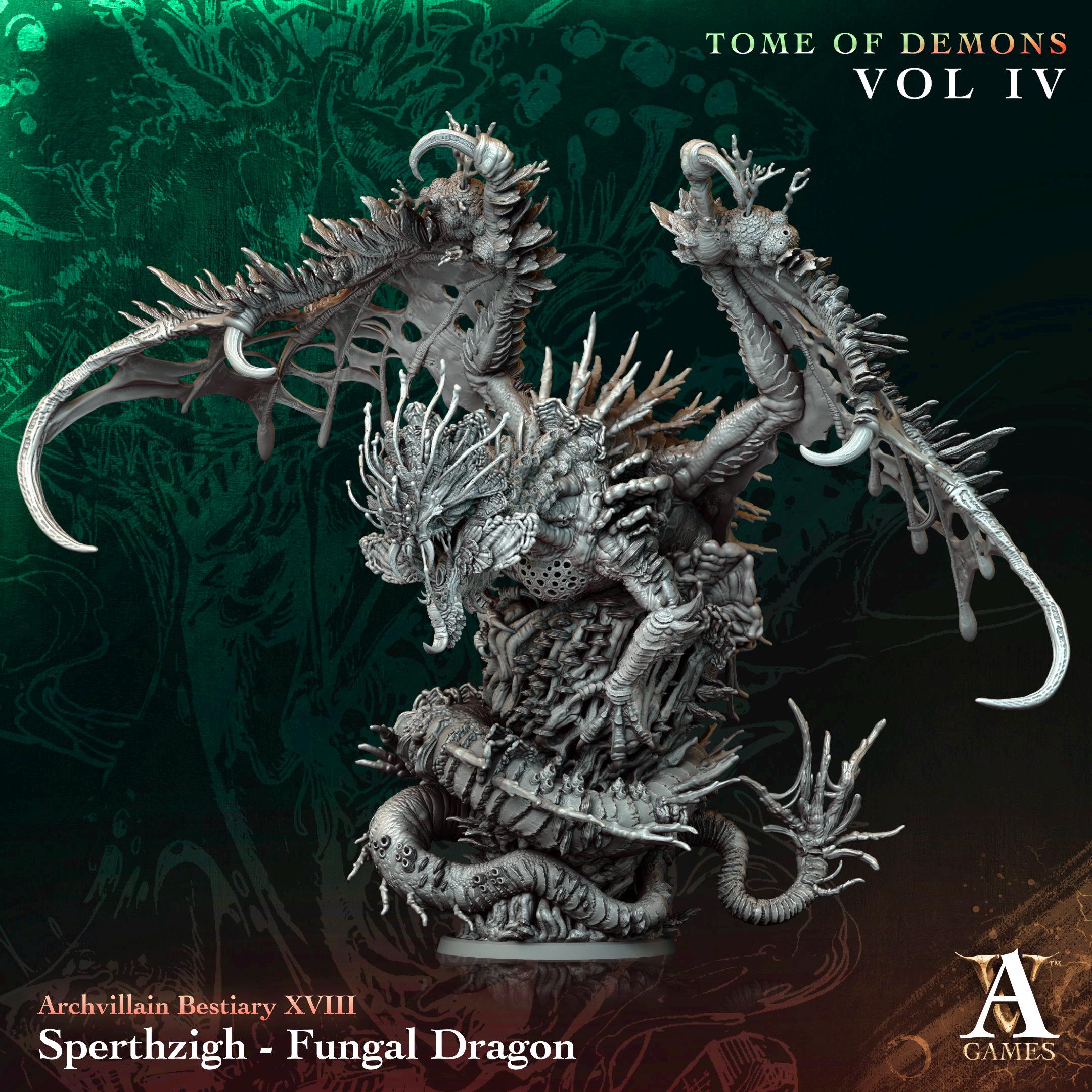 3D Printed Fungal Dragon by Archvillain Games