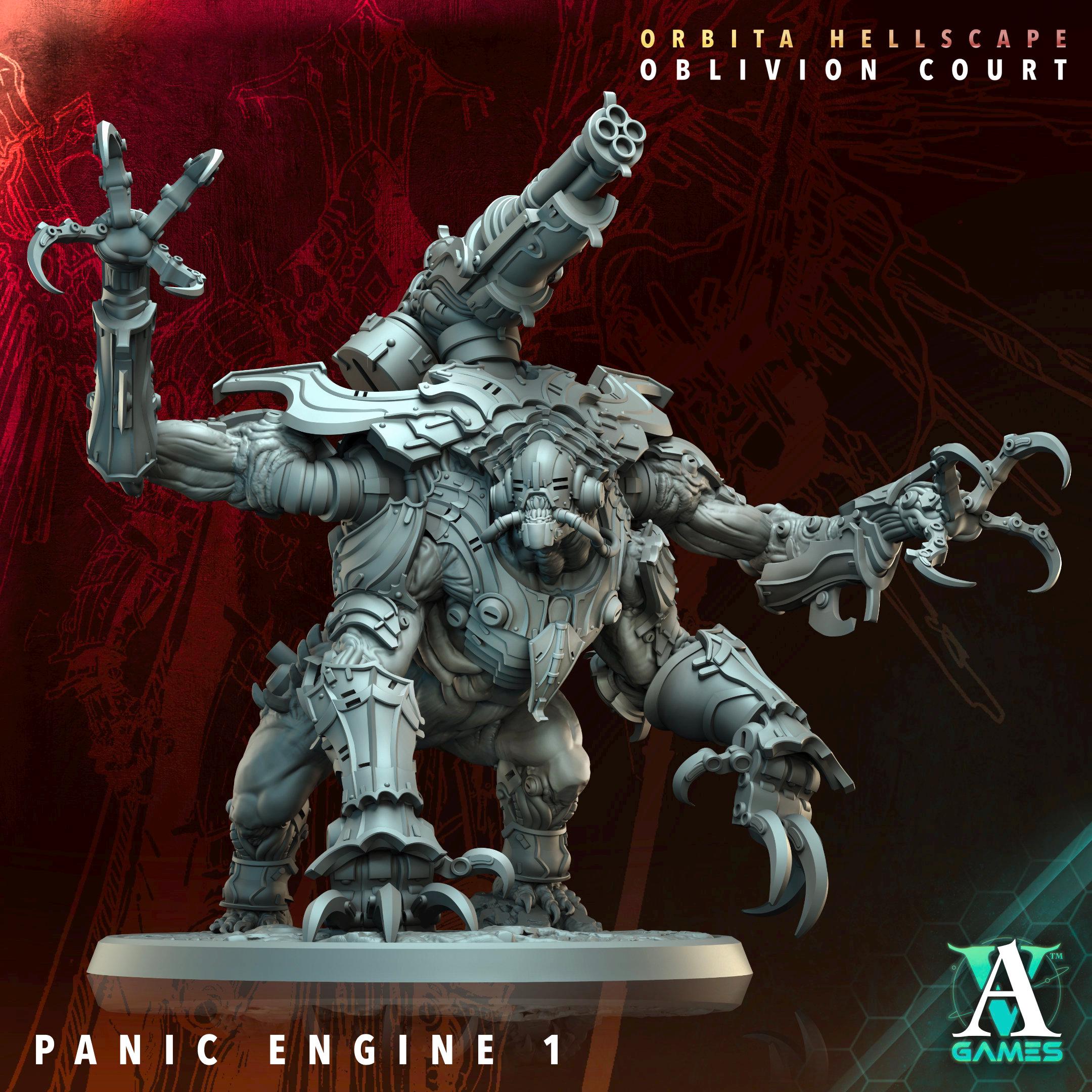 3D Printed Panic Engine by Archvillain Games