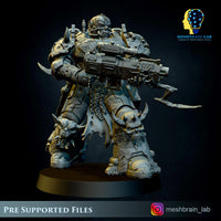 3d Printed Doom Marine Squad, by Meshbrain Labs