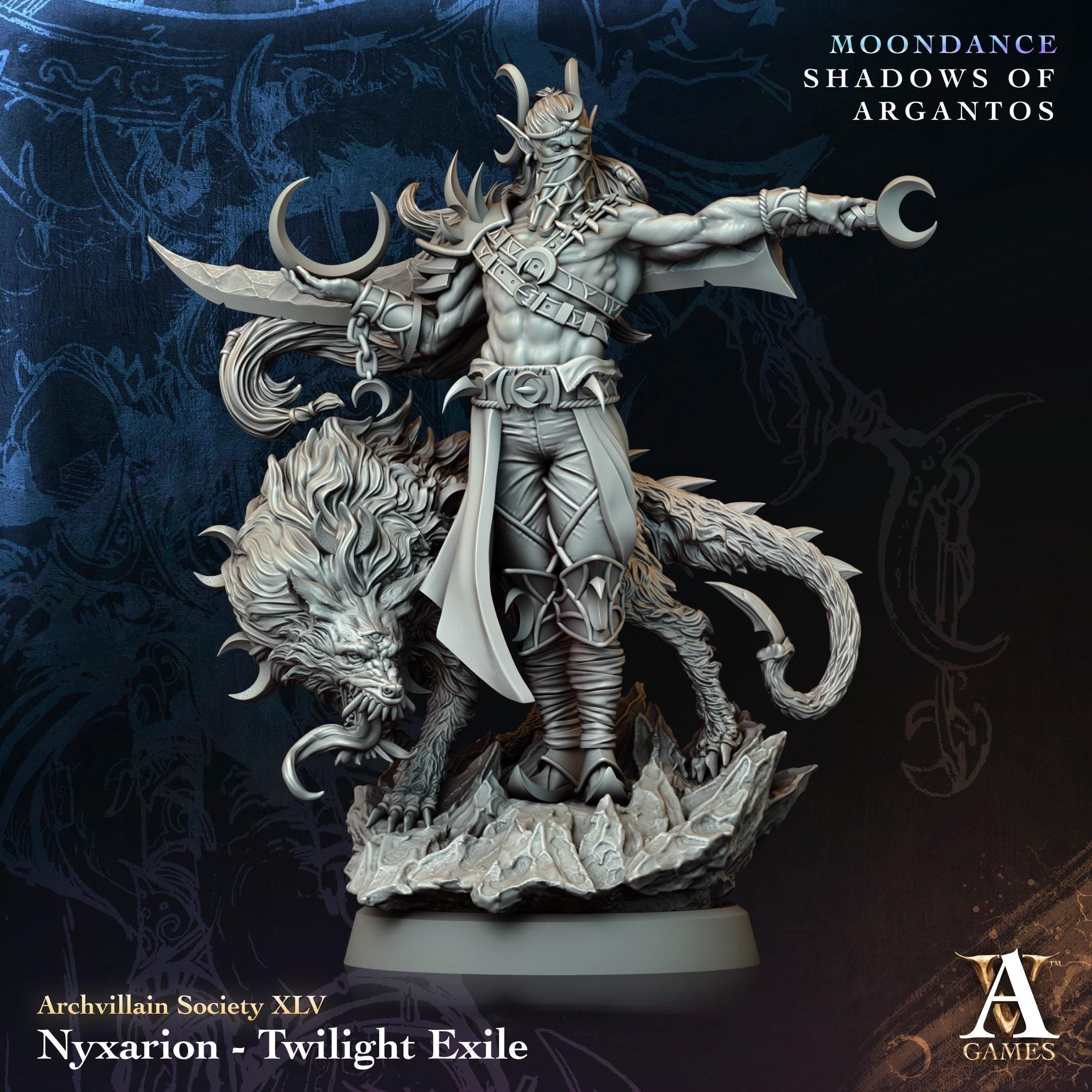 3D Printed Nyxarion the Twilight Exile by Archvillain Games