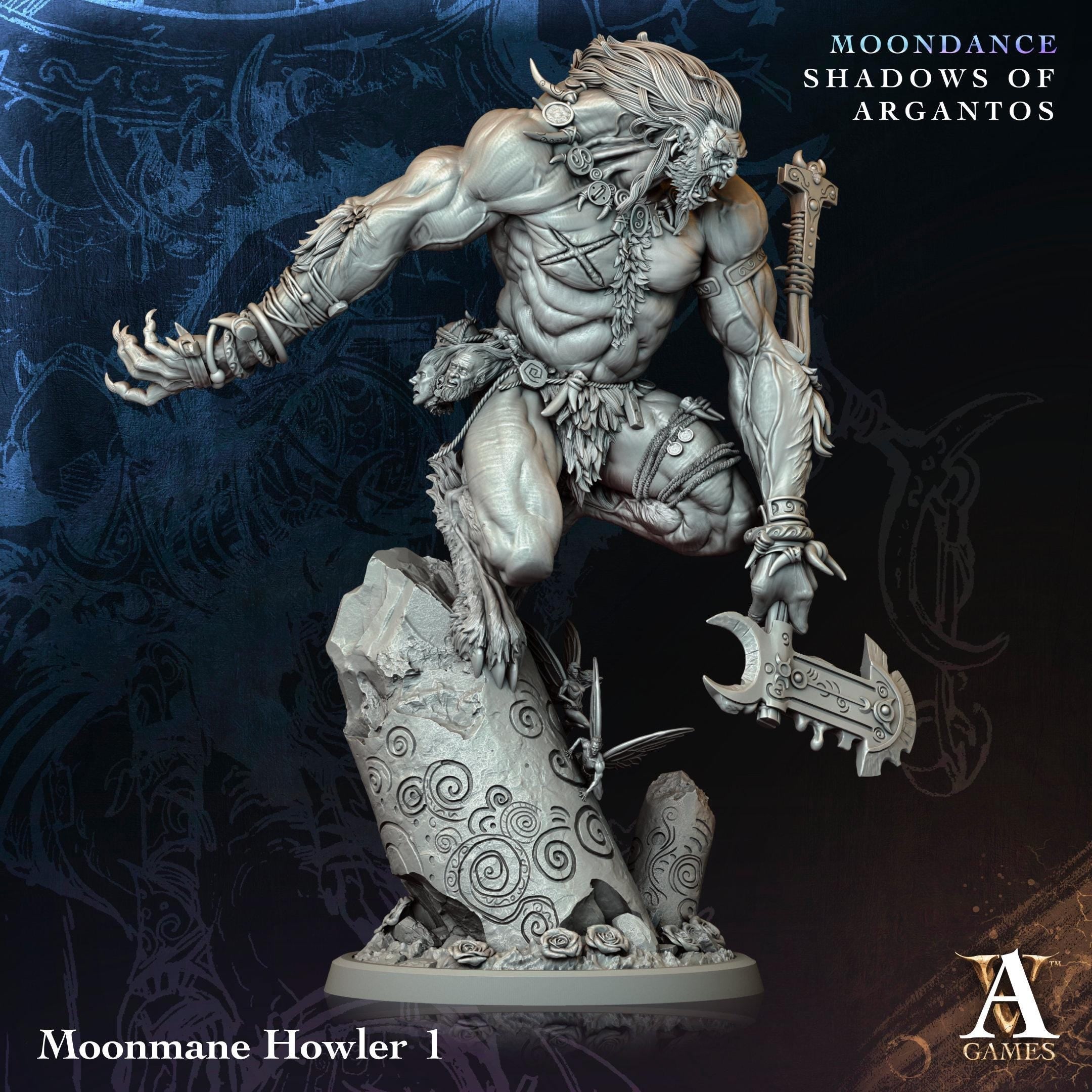 3D Printed Moonmane Howlers by Archvillain Games