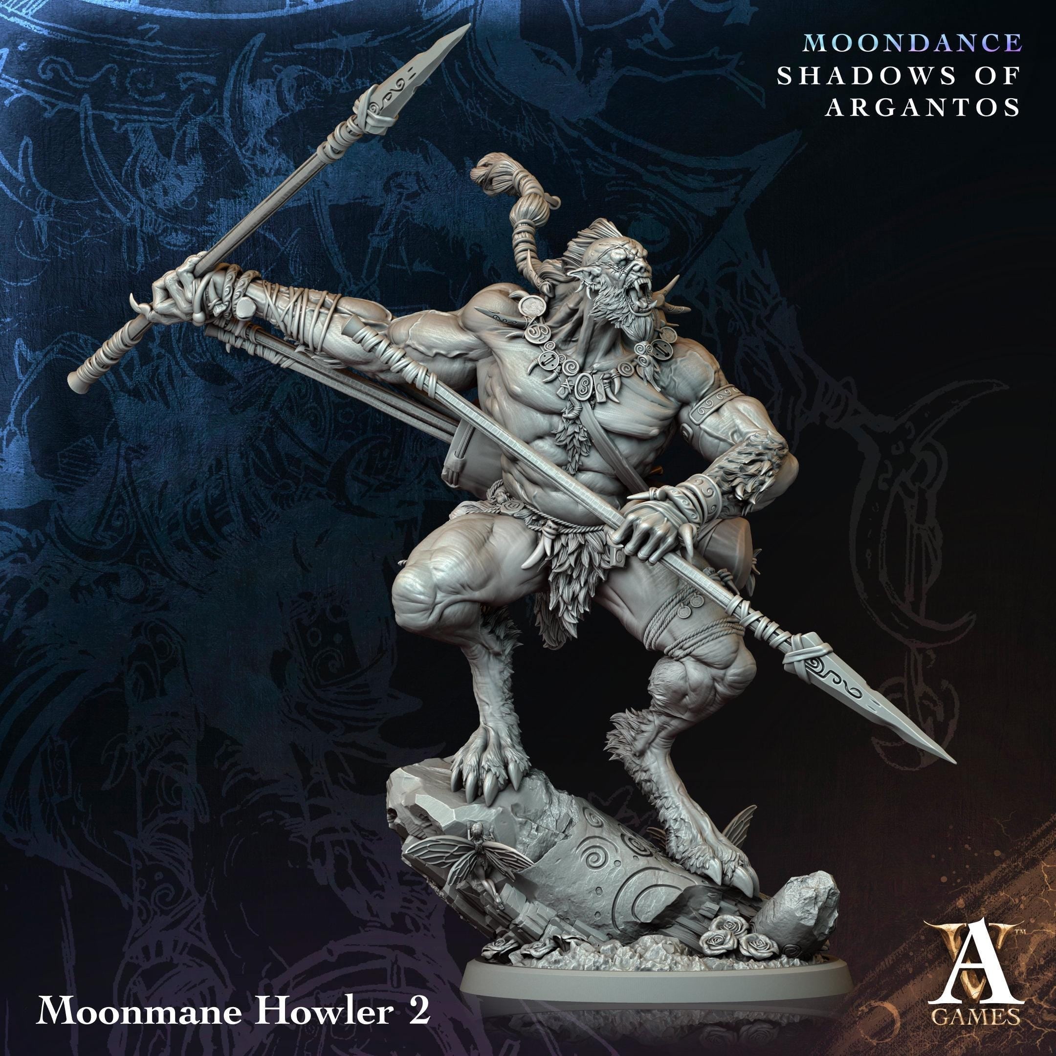 3D Printed Moonmane Howlers by Archvillain Games