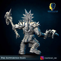3d Printed Ork Tank Hunter Boss by Meshbrain Labs Miniatures
