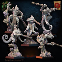 3d Printed Lizard Kin Blowpipe Regiment by Lost Kingdom Miniatures