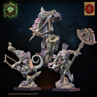 3d Printed Lizard Kin Archer Command Group by Lost Kingdom Miniatures