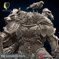 3d Printed Sons of the Aesir Chapter Lord by Meshbrain Labs Miniatures