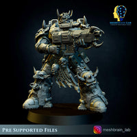 3d Printed Doom Marine Squad, by Meshbrain Labs