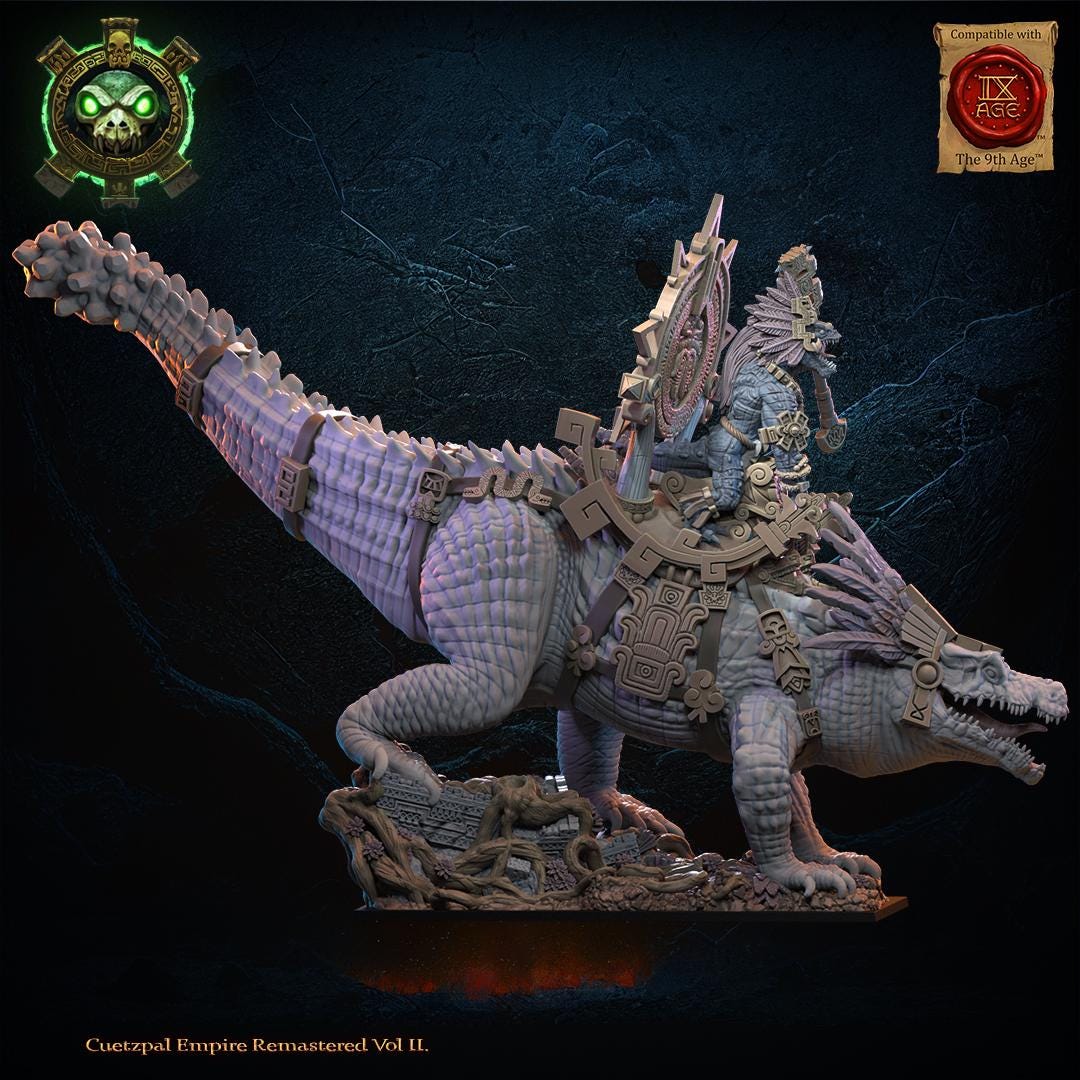 3d Printed Tocih, Cuetzpalli Heroine by Lost Kingdom Miniatures