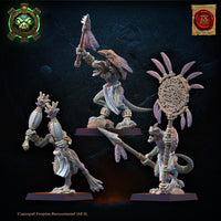 3d Printed Dragon Kin Spear Command Group by Lost Kingdom Miniatures