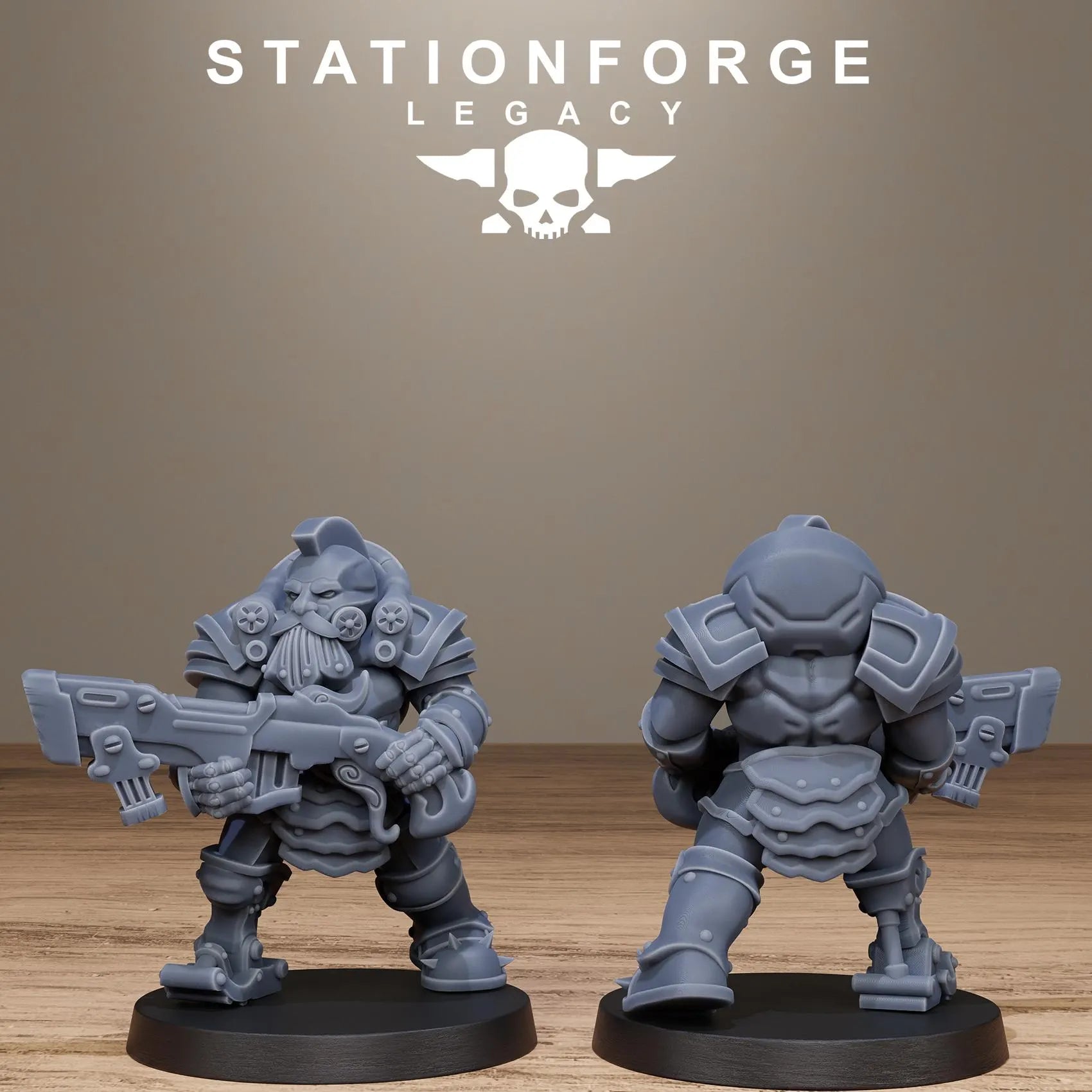 3D Printed Ironvale Dwarf Infantry by Stationforge Legacy Miniatures