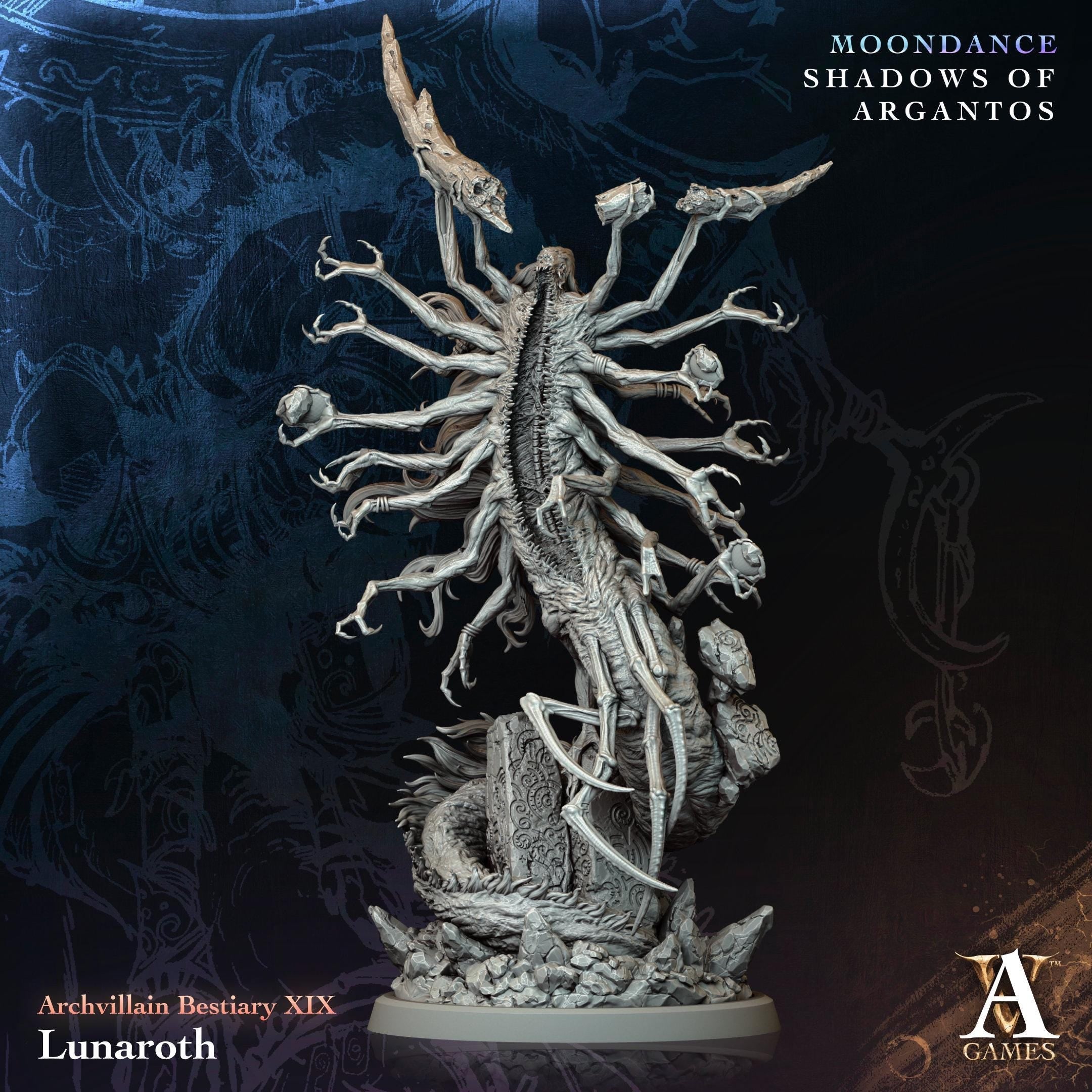 3D Printed Lunaroth by Archvillain Games