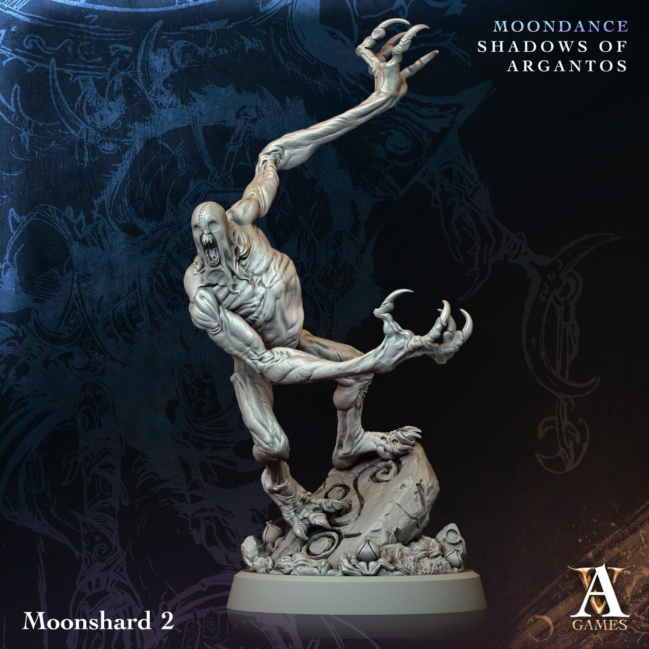 3D Printed Moonshards by Archvillain Games