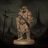 3D printed Orc Houndmasters by Monolith Arts