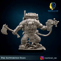 3d Printed Ork Commando with Energy Gun by Meshbrain Labs Miniatures