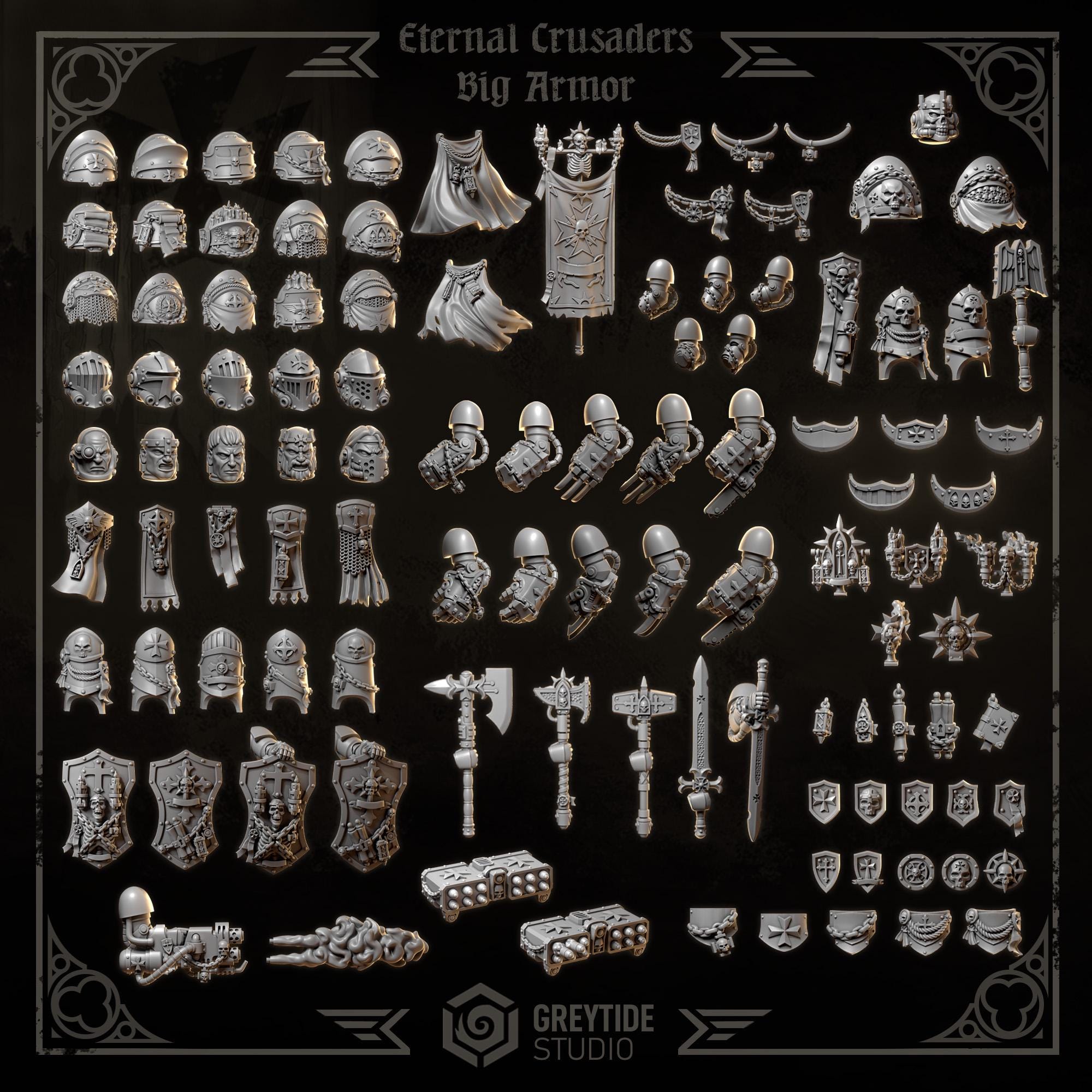 3d Printed Eternal Crusader Hip Armor by Greytide Studio