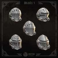 3d Printed Eternal Crusader Heads x10 Upgrade Kit by Greytide Studio