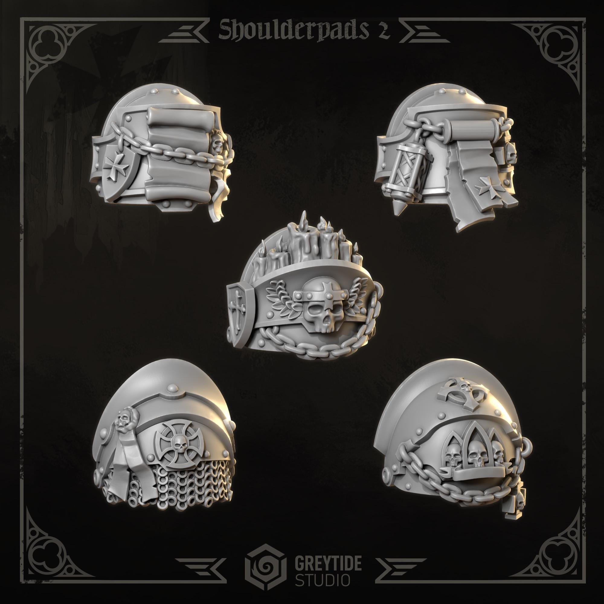 3d Printed Eternal Crusader Shoulderpads #2 by Greytide Studio