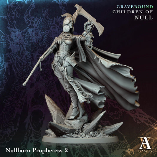 3D Printed Nullborn Prophetess by Archvillain Games