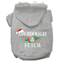 Christmas Pet Hoodie Screen Printed, "Aberdoggie & Fetch"