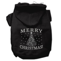 Christmas Pet Hoodie Screen Printed, "Shimmer Christmas Tree"
