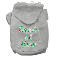 Christmas Pet Hoodie Screen Printed, "Santa's Lil Helper"