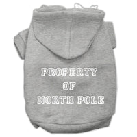 Christmas Pet Hoodie "Property of North Pole"