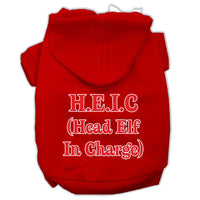 Christmas Pet Hoodie "Head Elf In Charge"