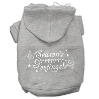 Christmas Pet Hoodie Screen Printed, "Season's Greetings"
