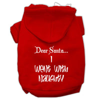 Christmas Pet Hoodie, "Dear Santa, I Went With Naughty"