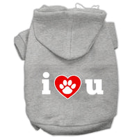Pet Hoodie "I Love U"
