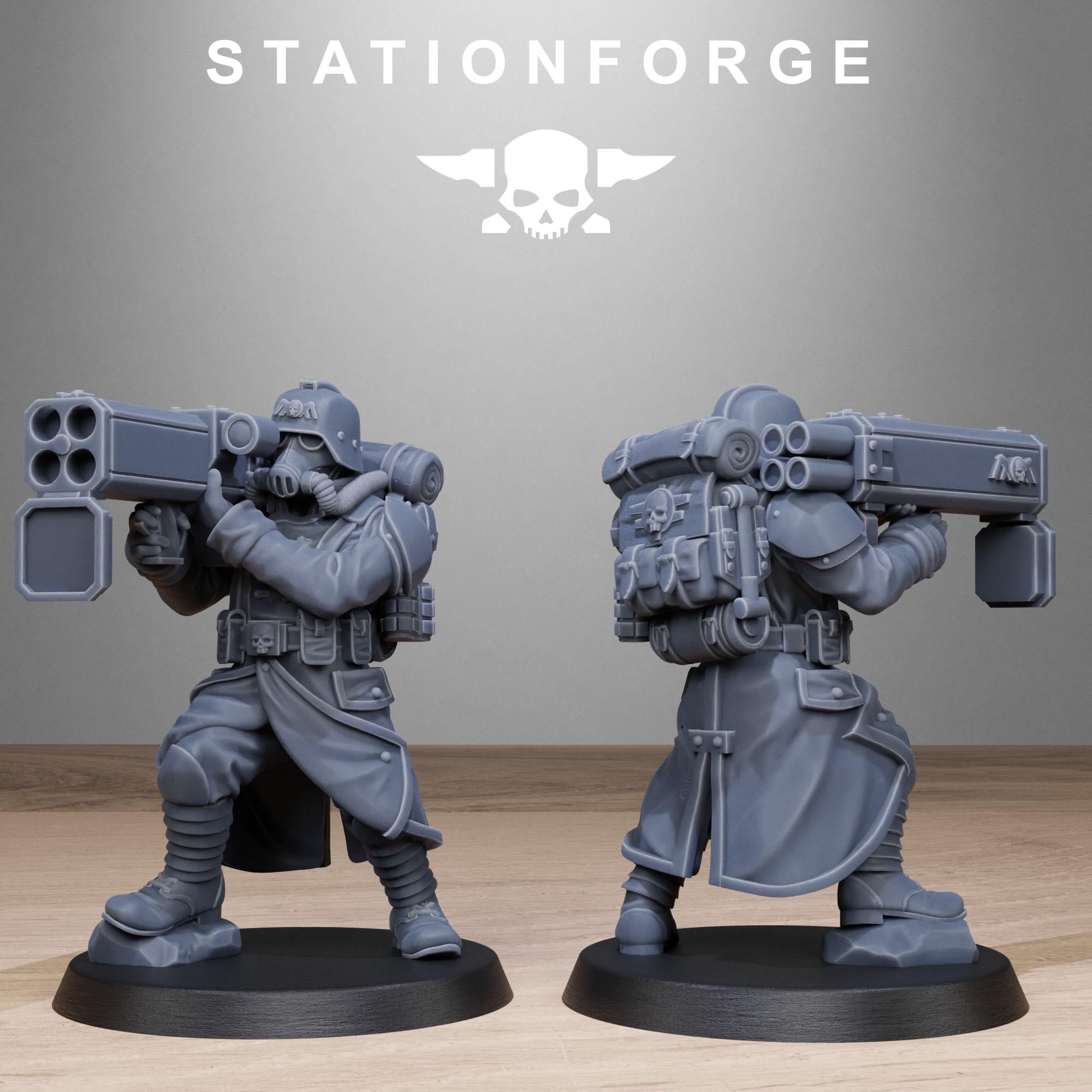 3D Printed GrimGuard Rocketeers by StationForge Miniatures