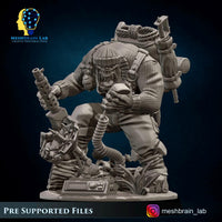 3d Printed Ork Commando Radio Operator by Meshbrain Labs