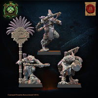 3d Printed Dragon Kin Command Group by Lost Kingdom Miniatures