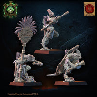 3d Printed Dragon Kin Command Group by Lost Kingdom Miniatures