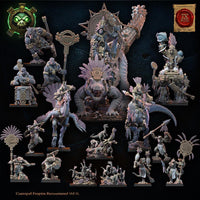 3d Printed Dragon Kin Spear Command Group by Lost Kingdom Miniatures