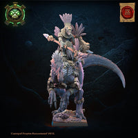 3d Printed Ceratomimus with Spear Rider by Lost Kingdom Miniatures