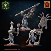 3d Printed Dragon Kin Spear Command Group by Lost Kingdom Miniatures