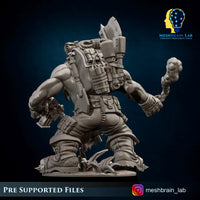 3d Printed Ork Smoke Grenade Commando by Meshbrain Labs Miniatures