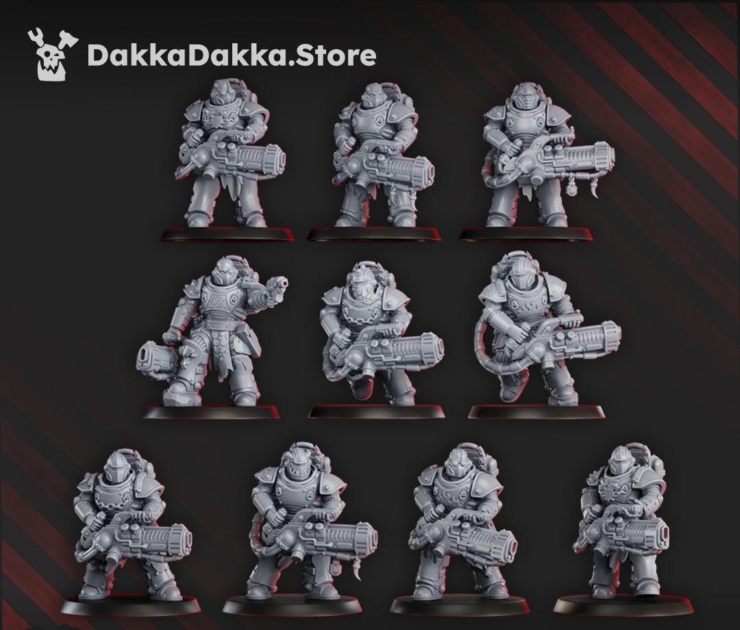 3d Printed Ignisaurus Clan Pulsarum Squad by DakkaDakka Miniatures