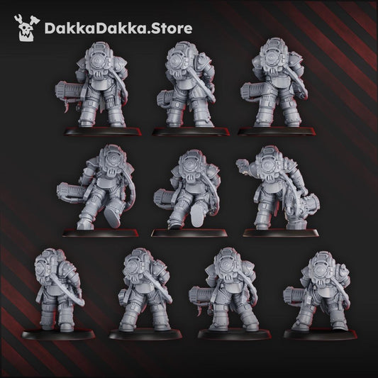 3d Printed Ignisaurus Clan Pulsarum Squad by DakkaDakka Miniatures