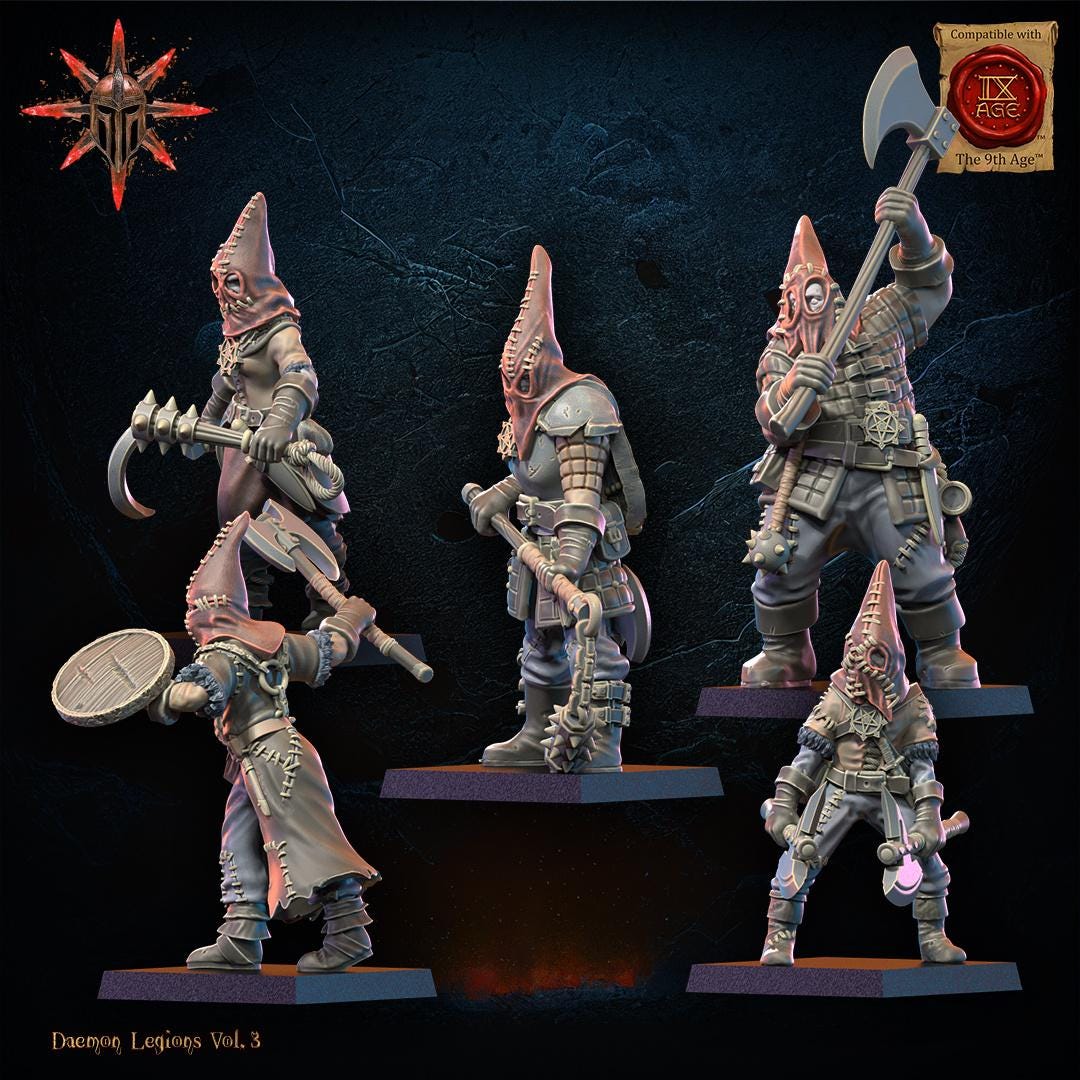 3D Printed Chaos Cultists x10 by Lost Kingdom Miniatures